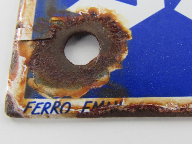 Enamel Sign RLB Blockwart Reichsluftschutzbund ( Reproduction? )