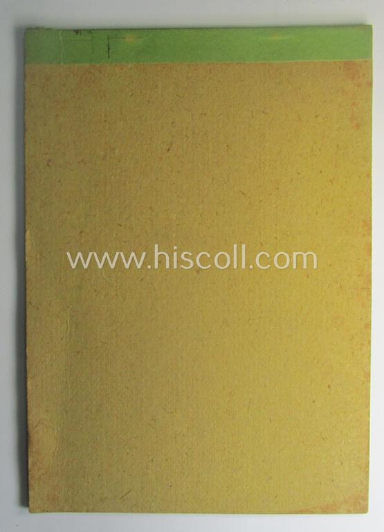 Complete, WH (Heeres ie. LW etc.) 'Dienst'-related 'notebook' (ie. 'Meldeblock') as was intended for storage in the 'Kartentasche' (or: map-case) that comes in a hardly used, condition