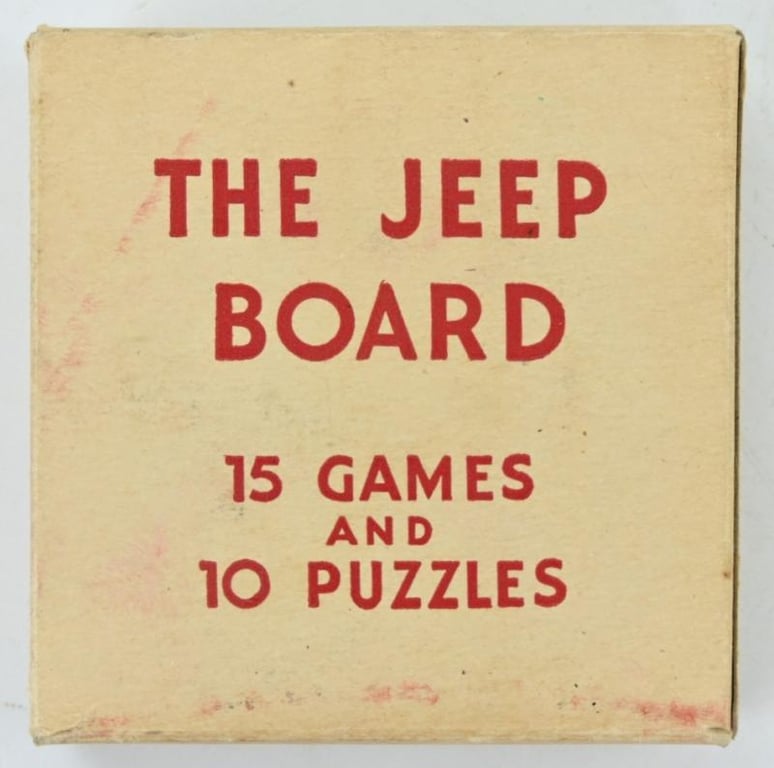 US WW2 'The Jeep' Board Game 1943