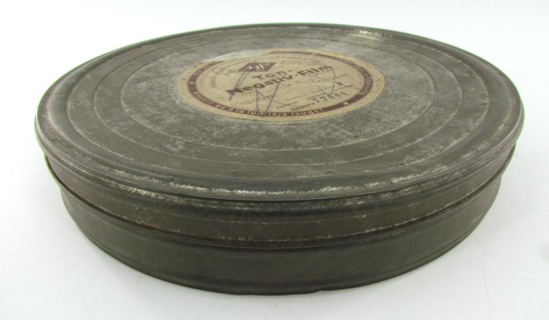 Large Film can with WWII 35mm film included