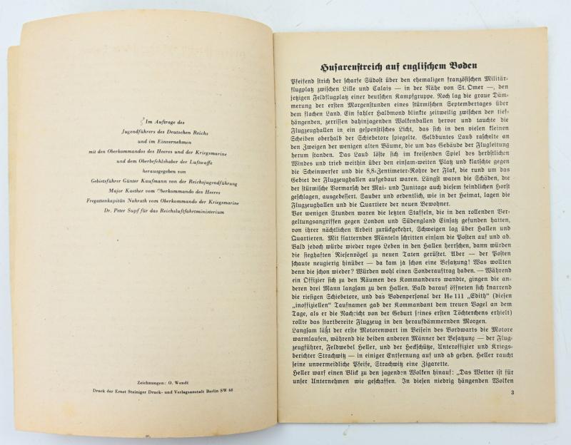 German Hitler Youth Booklet 'Husarenstreich auf Englischem Boden'