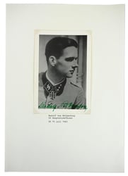 Signature of Waffen-SS KC Recipient 'Rudolf von Ribbentrop'