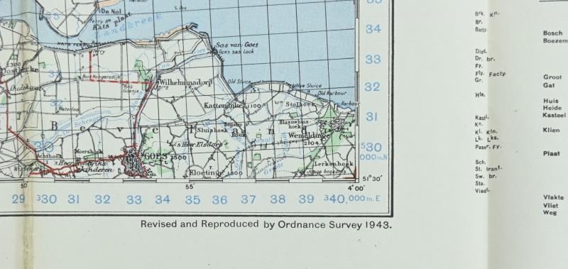 US WW2 Mapcard 'Middelburg' Holland