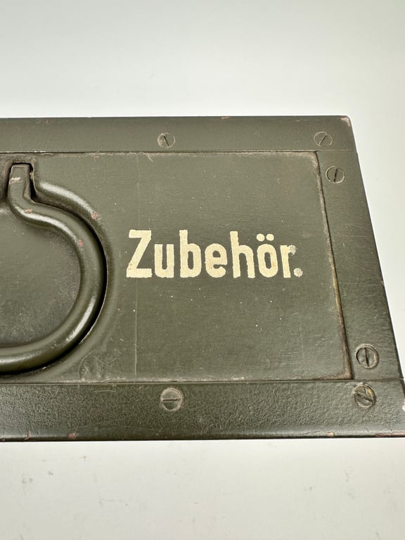 WW2 German Box "Zelt-Bel-Ger.,,A"Gew.5,1Kg" Zubehor