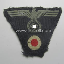 Truly used- and/or cap-removed, WH (Heeres) Panzer 'M43-pattern'-cap-eagle/cocarde...