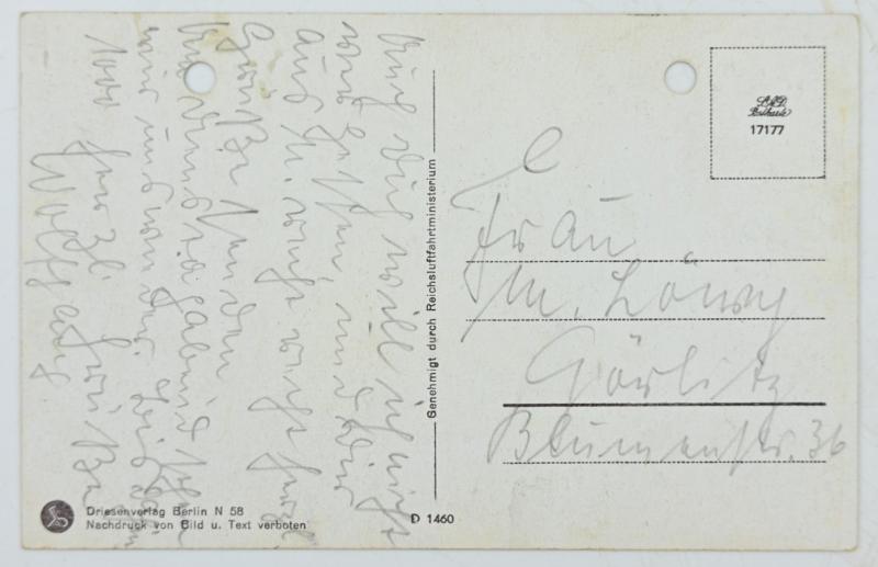 German LW Postcard 'Fallschirmjager'