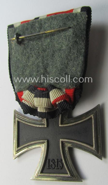 'Einzelspange' (ie. single-pieced medal-bar) showing an Iron Cross 2nd class (or: 'Eisernes Kreuz 2. Klasse')