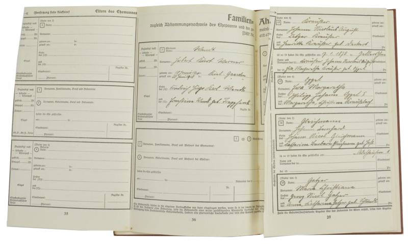German Third Reich Genealogical Register