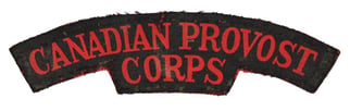 Canadian WW2 Provost Corps Shoulder Flash