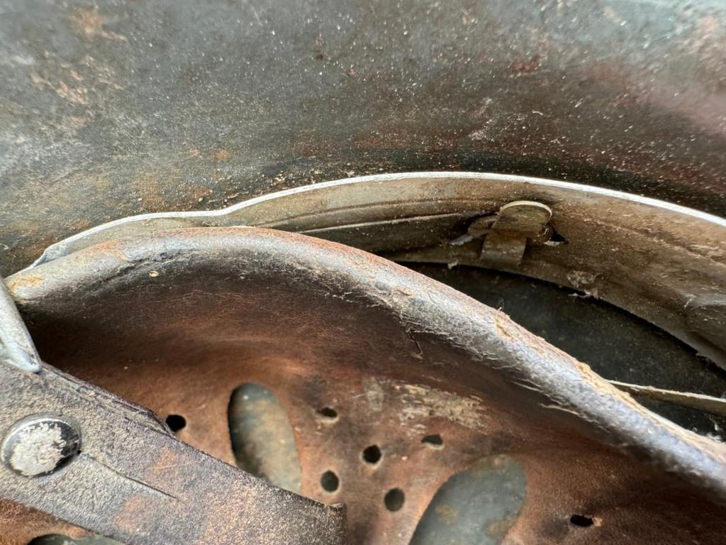 Early M35 Luftwaffe DD Helmet With Droop Tail Eagle ET64