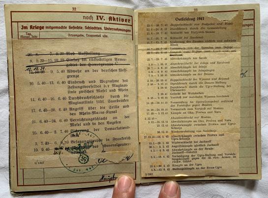 Wehrpaß WH (Heer) - 12./J.R. 488 nr. 121