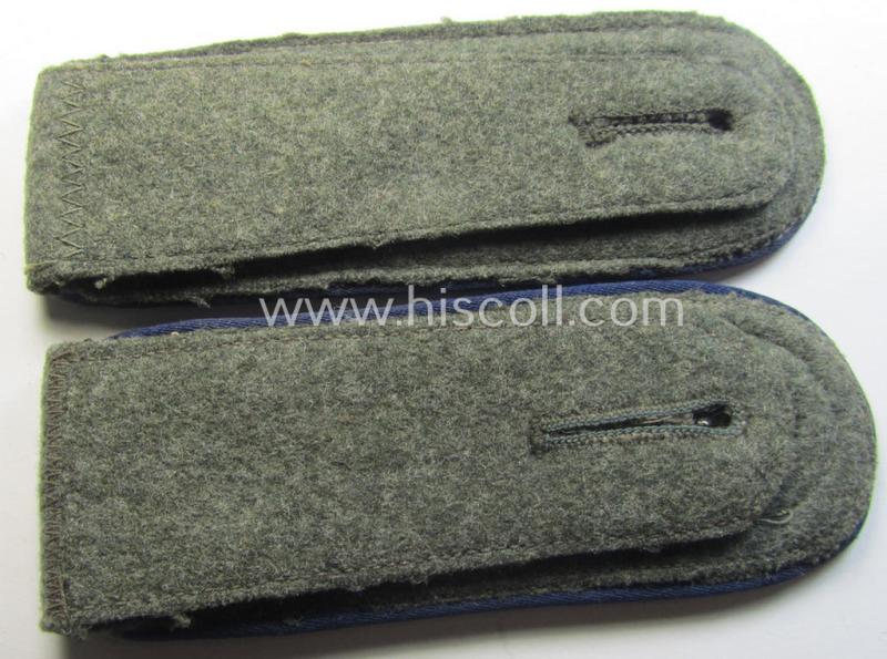 Superb - fully matching and scarcely found! - pair of WH (Heeres) - I deem - mid-war-period- (ie. 'M41- o. M43'-) pattern NCO-type ('cyphered') shoulderstraps as was intended for usage by a: 'Feldwebel eines Sanitäts-Abteilungs'