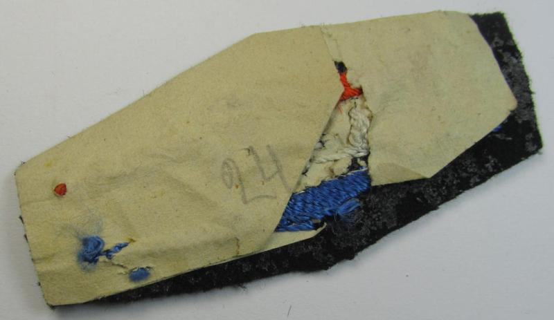 Superb - and with certainty Dutch-produced! - example of a later-war-pattern and neatly hand-embroidered arm-badge (ie. arm-shield) as was intended for members serving within the: 'SS-Frw.Brig.' “Landstorm Nederland“