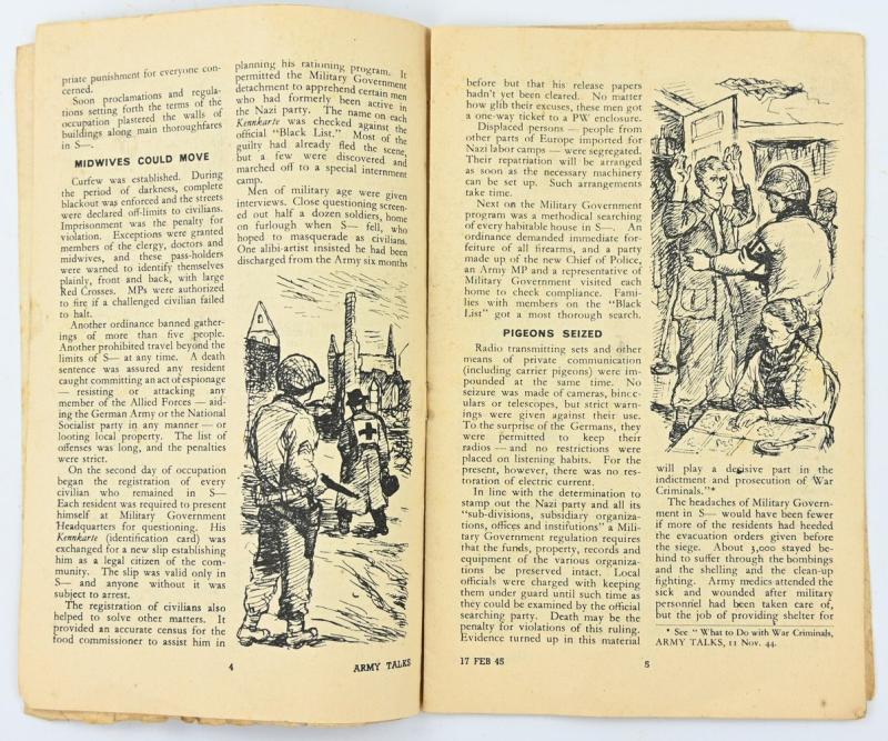 US WW2 Army Talk Booklet Feb. 17, 1945