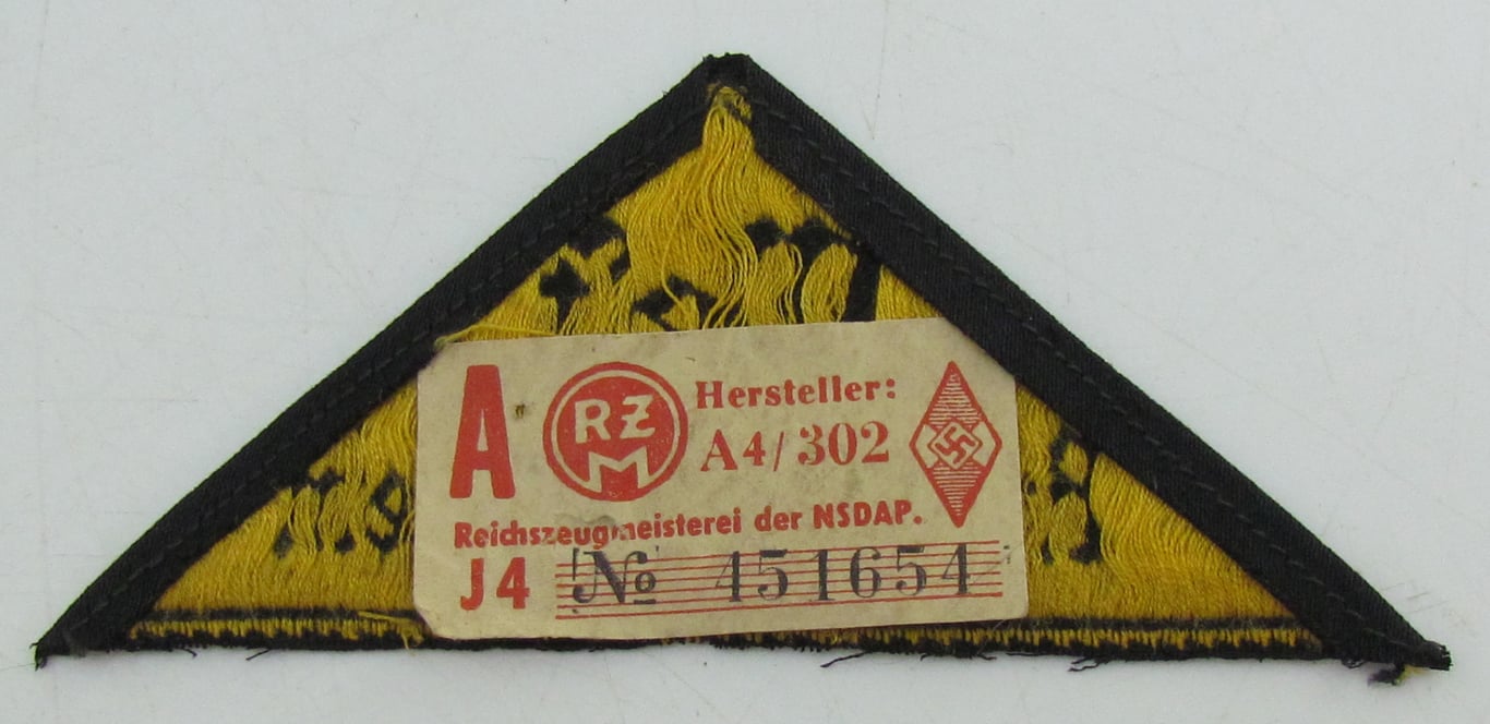 Hitler Youth Gebietsdreieck “West Ruhr-Niederrhein” with RZM Label