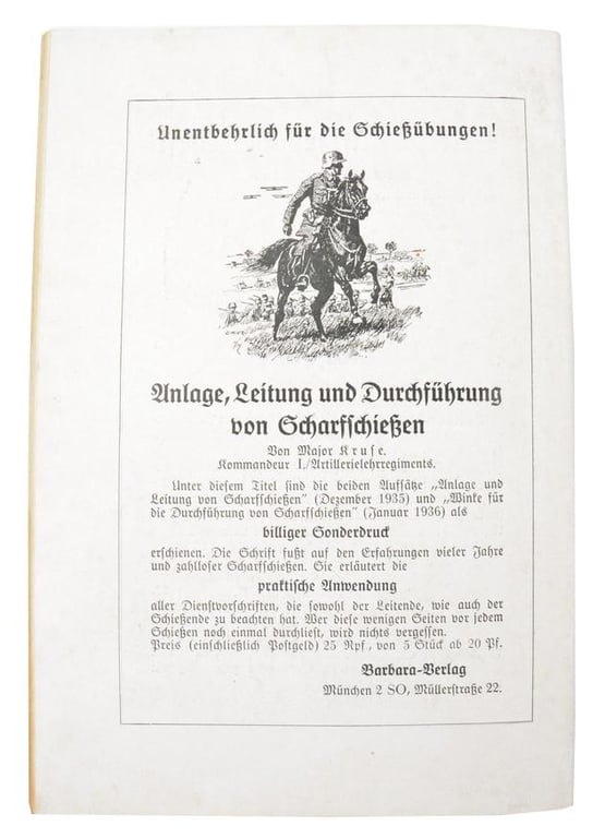 German WH Magazine 'Artilleristische Rundschau' 1936