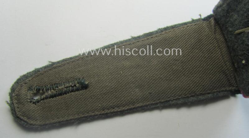 Single - neatly 'cyphered'! - WH (Heeres) early-war-period- (ie. 'M40'-pattern) NCO-type shoulderstrap as was intended for usage by a: 'Feldwebel des Panzerjäger-Abtgs. o. Rgts. 14'