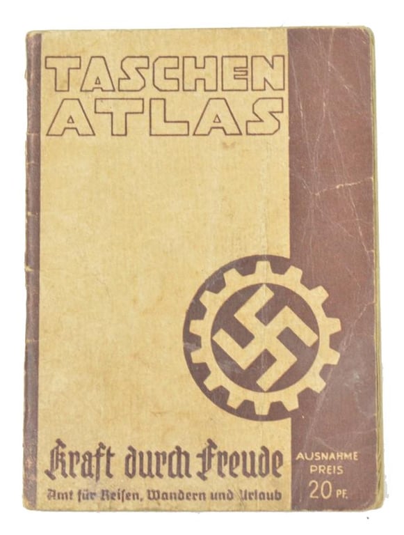 German DAF Kdf Pocket Atlas with DAF member badge