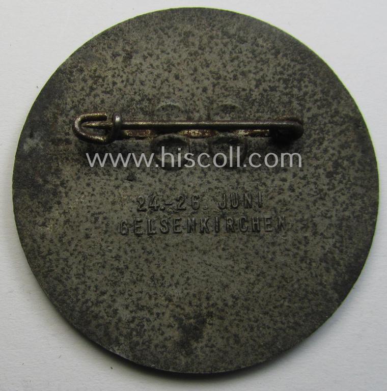 Aluminium-based, N.S.D.A.P.-related day-badge (ie. 'tinnie') as was issued to commemorate an: 'N.S.D.A.P.'-gathering ie. rally entitled: 'Gautreffen - Gau Westfalen-Nord - 1938'