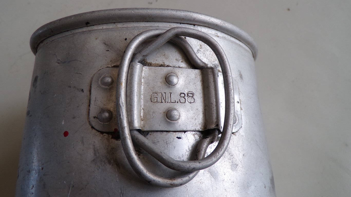 Wehrmacht M31 Aluminum Canteen Cup – 'GNL 38'