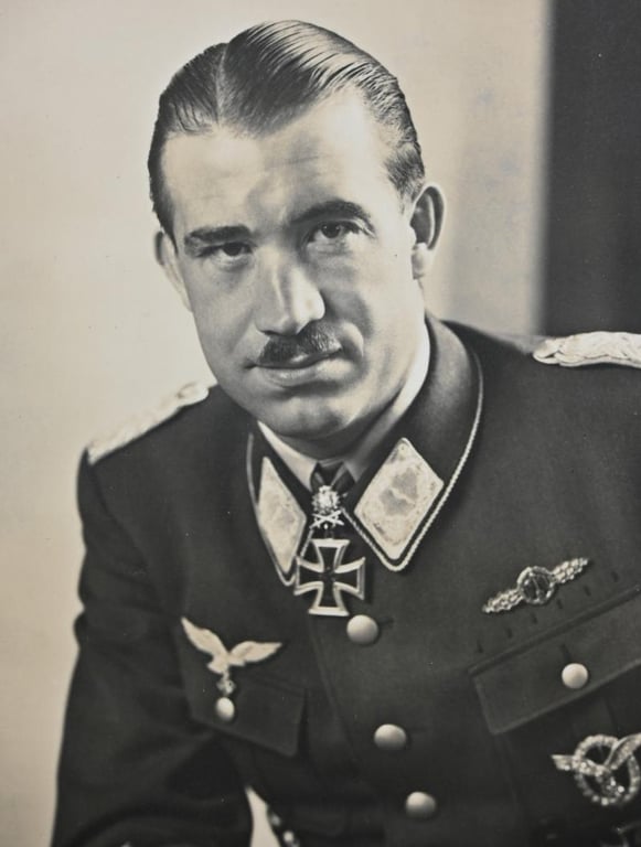 German Portrait Picture 'Generalmajor Galland'