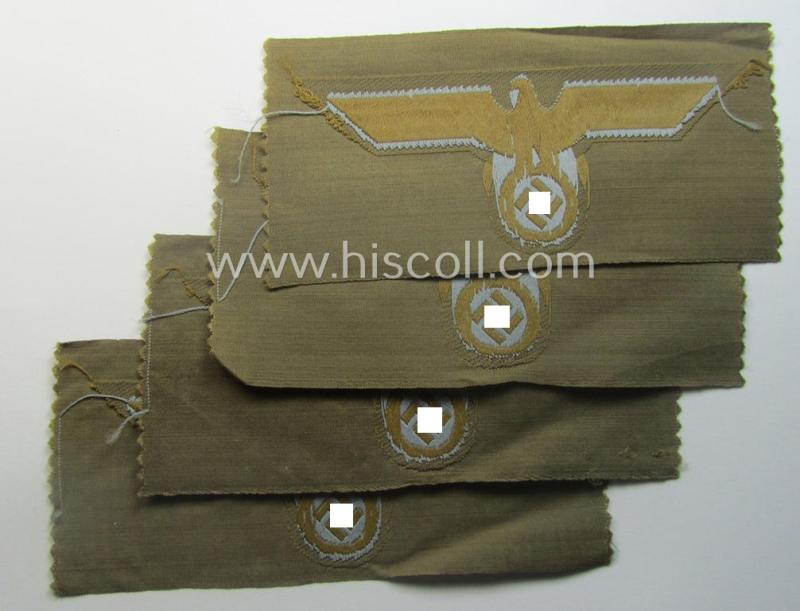 WH (Heeres) 'tropical-issue' (ie. DAK or: 'Deutsches Afrika Korps'-related-) breasteagle, as executed in neat so-called: 'BeVo'-weave style that comes in a 'virtually mint- ie. unissued'-, condition