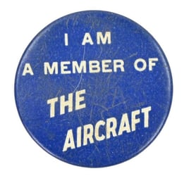 USAAF WW2 Period Aircraft Workers Button
