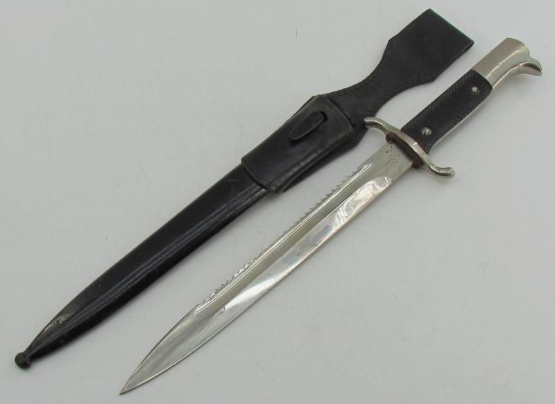 RARE German fire brigade ‘Feuerwehr’ saw tooth dress bayonet by E. Pack & S.