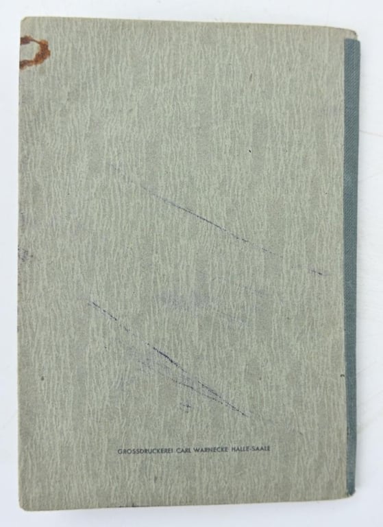 German WH Wehrpass A.E.A 33 (Mot)