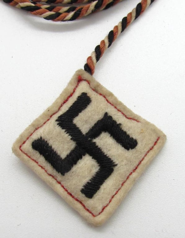 Winterhilfswerk (WHW) Donation Cord with Swastika Pendant