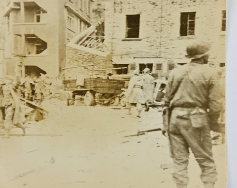 US WW2 Radiophoto/ Press Photo 'Surrender in Cherbourg'