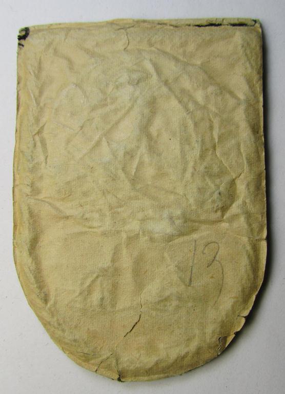 Superb - and presumably Dutch-produced! - example of an: 'Arbeidsdienst Meisjes (o. ADM') related arm-badge (being an attractive and hand-embroidered example that was presumably intended for officers'-usage)