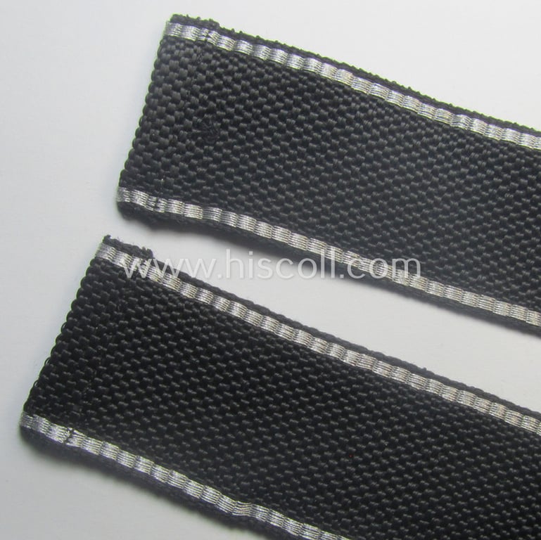 Stunning, Waffen-SS officers'-type, 1939/40-pattern cuff-title (ie. 'Ärmelstreifen') as executed in flat-wire 'BeVo'-weave-pattern (in Gothic-styled script!) for an officer within the: SS-Rgt. 'Deutschland' (2. SS-Pz-Div. "Das Reich")