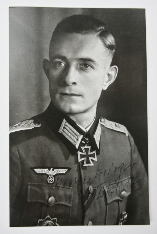 Signature of Wehrmacht Heer KC Recipient 'Werner Krieger'