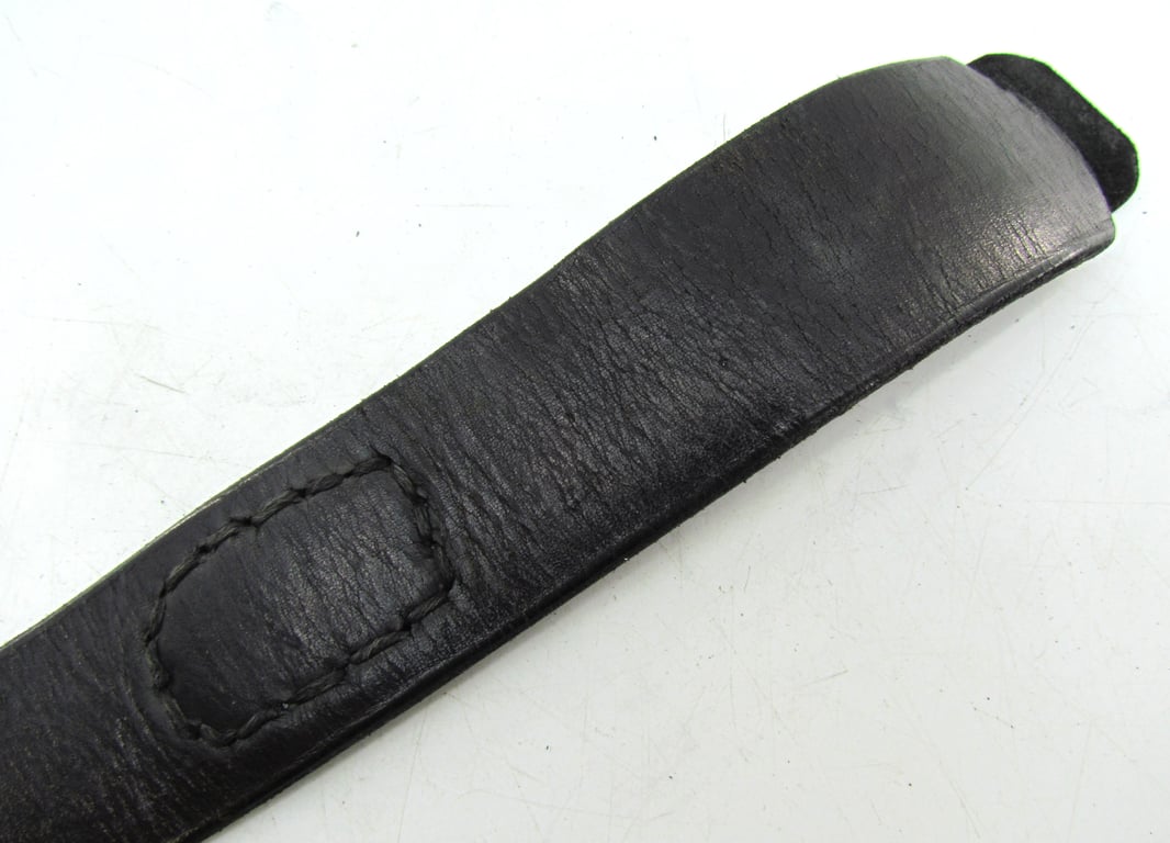 Early Wehrmacht leather equipment belt with aluminum hook