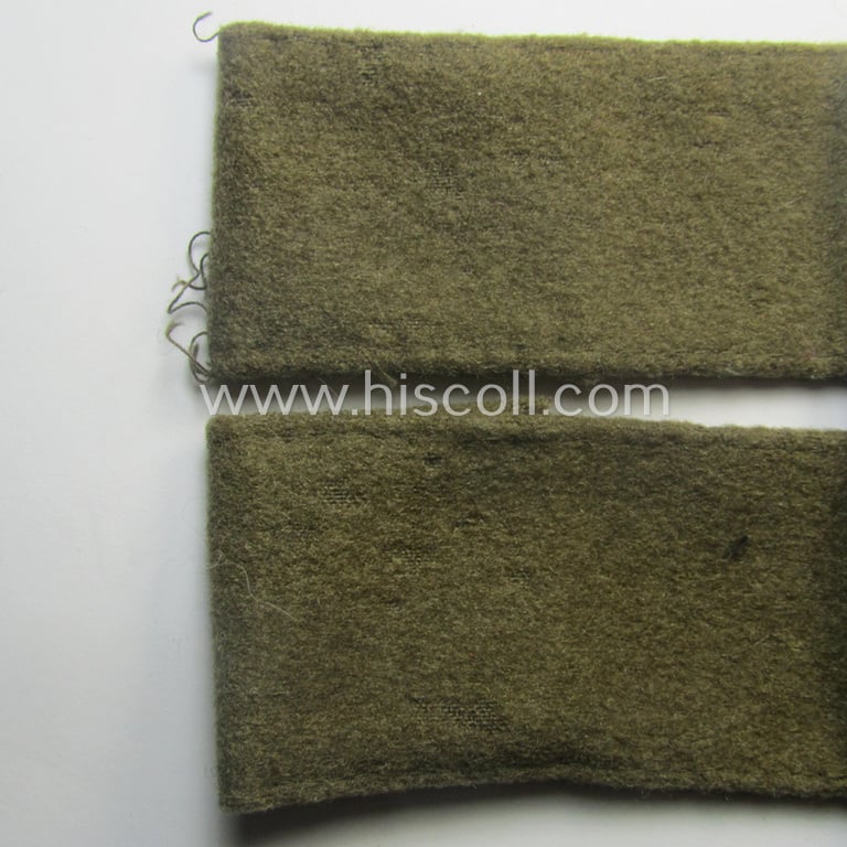 Never before seen - full length and with certainty scarcely encountered! - WH (Heeres) woolen-based so-called: 'FHH-Ärmelstreifen' (ie. cuff-title) as was intended for the soldiers- (ie. NCOs) serving within the: '60. Pz-Gren.-Div.' “Feldherrnhalle”