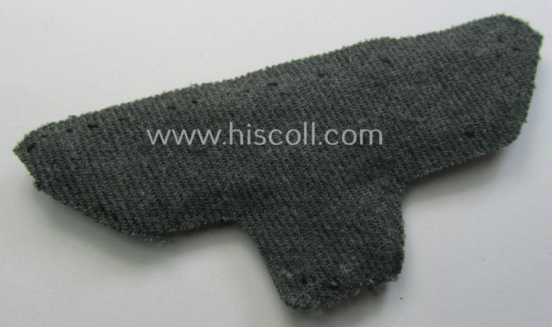 Attractive - and 'cut-out of a tunic'! - WH (Heeres) officers'-type, hand-embroidered breast-eagle (ie. 'Brustadler für Offiziere') as was executed in bright-silverish-coloured braid as was intended for usage on the various officers'-pattern tu...