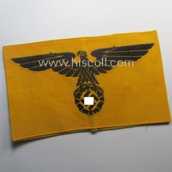 Linnen-based- and/or 'machine-woven', golden-yellow-coloured armband (ie. 'Armbinde') showing...