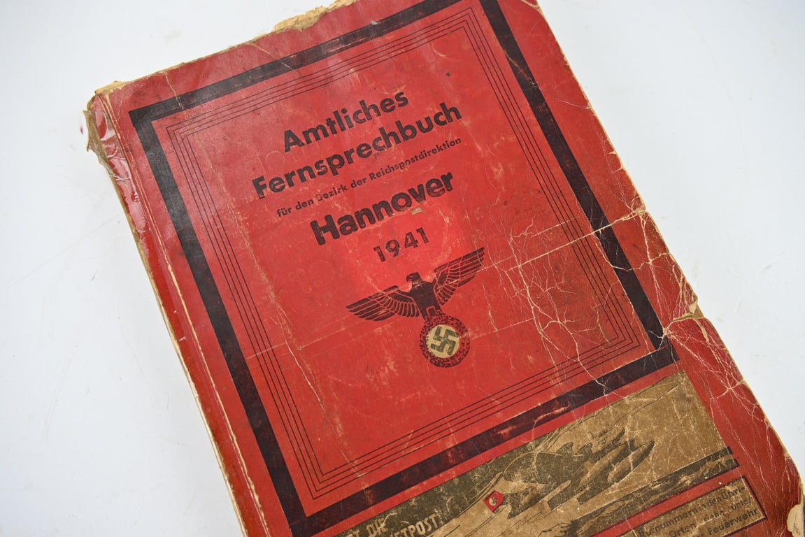 German Index Phone Book Hannover 1941