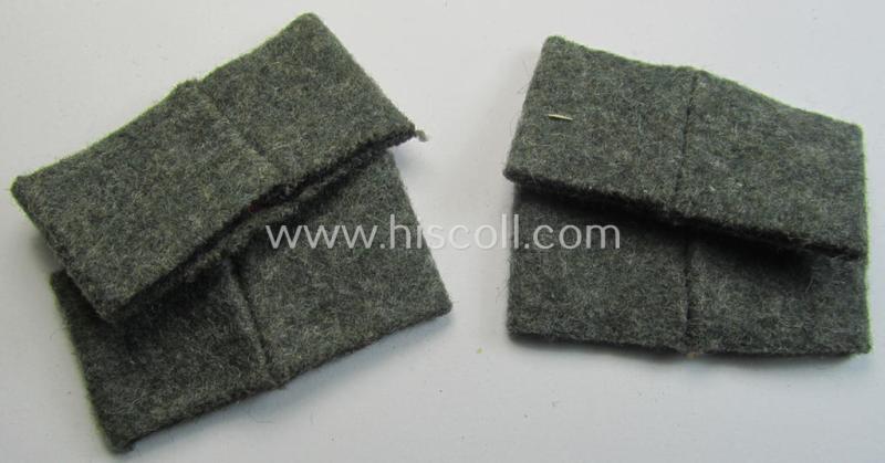 Pair of WH (Heeres) 'Veterinäre'-related, so-called: regimental shoulderstrap-'slip-ons' (ie. 'Schulterstück-Überschuben') as was intended for usage by a: 'Soldat des Veterinär-Abteilungs 12'