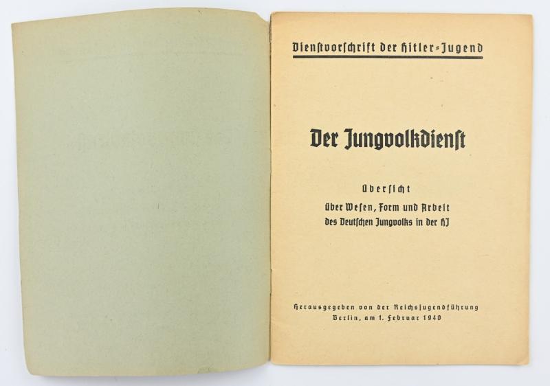German Hitler Youth Booklet 'Der Jungvolkdienst'