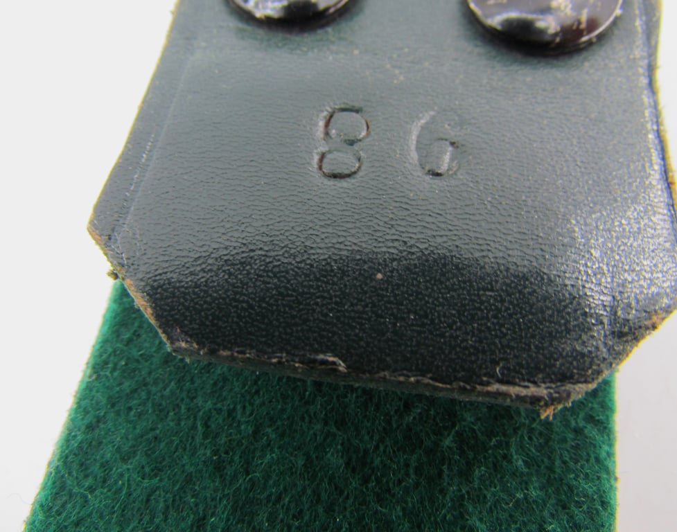 German Forestry Official’s Leather Belt with Double-Prong Buckle