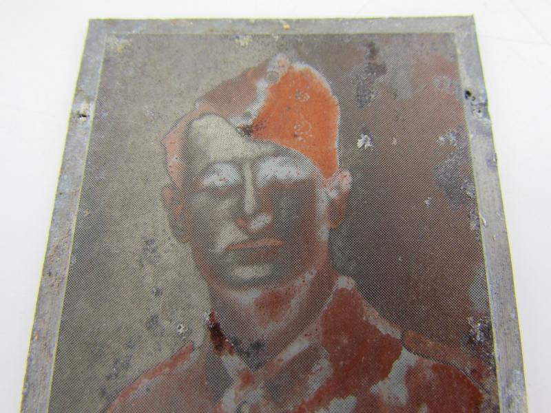 Original German Newspaper Photo “Druckplatte” (printing plate)