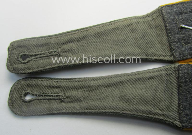 Pair of early-period- (ie. 'Reichswehr'), WH (Heeres) 'cyphered' NCO-type shoulderstraps, as executed in neat 'rib-cord'-like linnen as was specifically intended for an: 'Oberfeldwebel des Kavallerie o. Reiter-Rgts. 16'