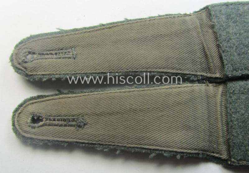 Pair of WH (Heeres) EM-type (ie. 'M36-/M40'-pattern- and 'pointed styled-') 'cyphered' shoulderstraps as was intended for usage by a: 'Soldat des Jäger-Rgts. 75'