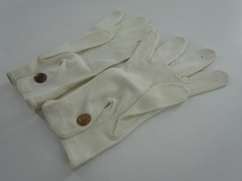WH/SS Officer white Dress Gloves ....Named