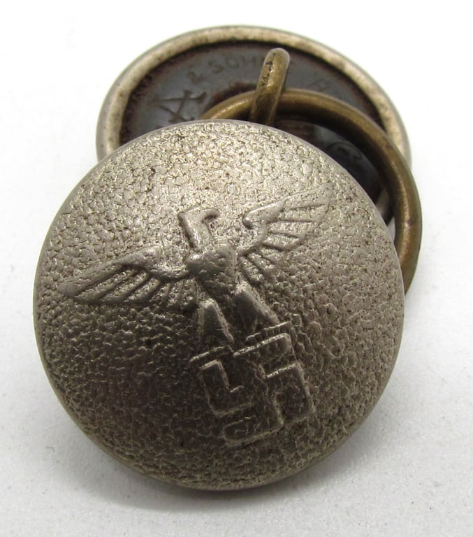 2 x Original German NSDAP (Nazi Party) Political Uniform Button