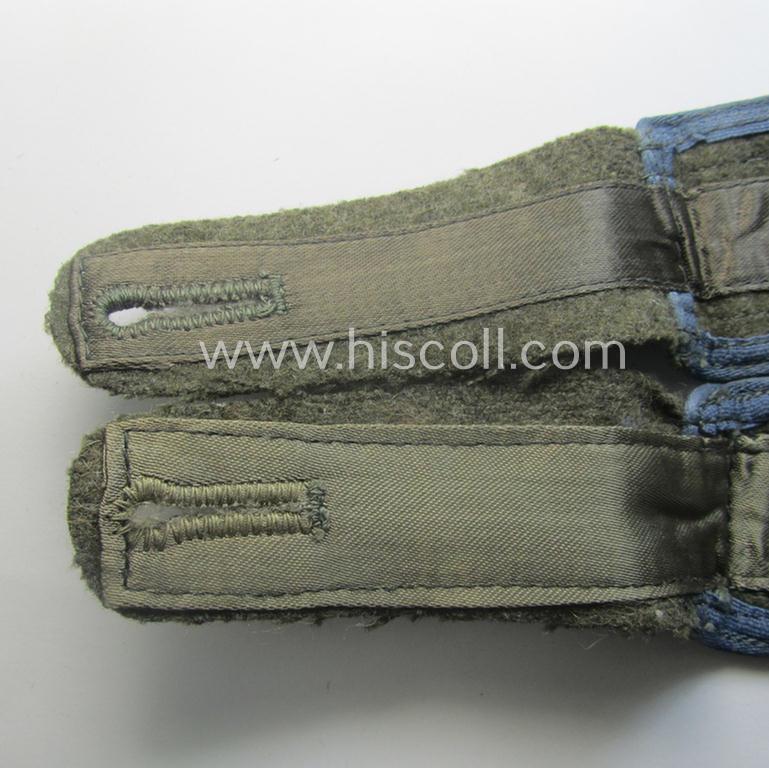 Pair of WH (Heeres) simplified- (ie. 'M44'-) pattern NCO-type shoulderstraps: 'Unteroffizier eines Nachschub-Abts. o. Rgts.'