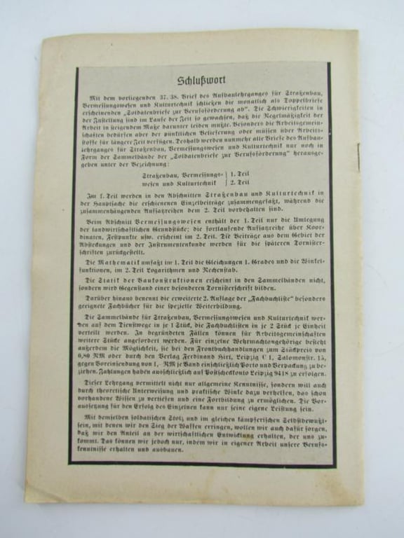 Soldatenbriefe zur Berufsförderung. Grundlehrgang