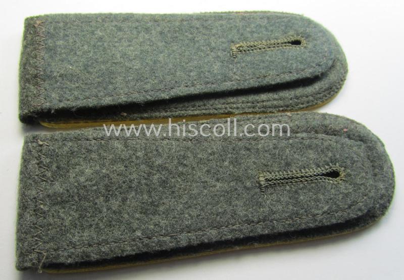 Pair of WH (Heeres) NCO-type (ie. 'M40- o. M43'-pattern) shoulderstraps as was intended for usage by an: 'Unteroffizier eines Heeres Nachrichten-Abteilungs'
